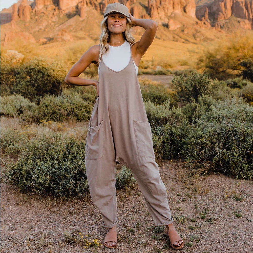 FP Movement by Free People Tan Jumpsuit